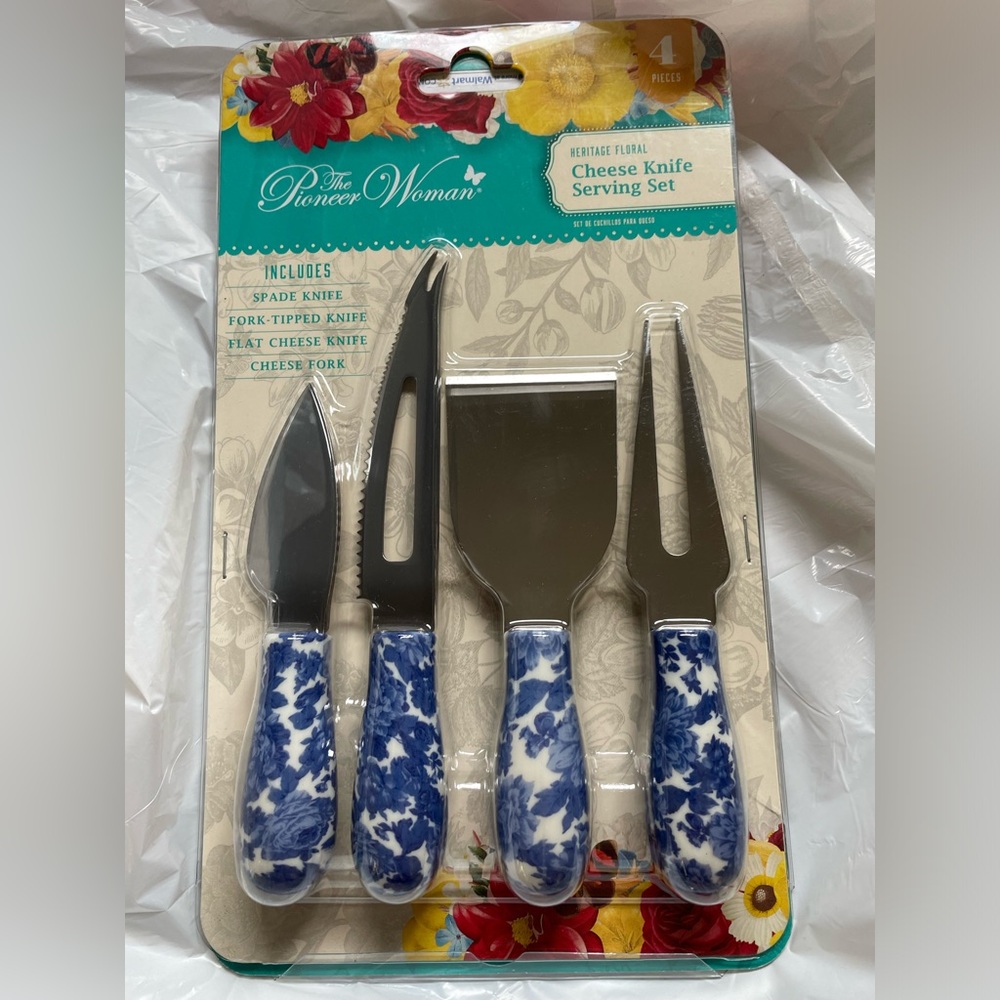 Pioneer Woman Heritage Floral Cheese Knife Serving Set